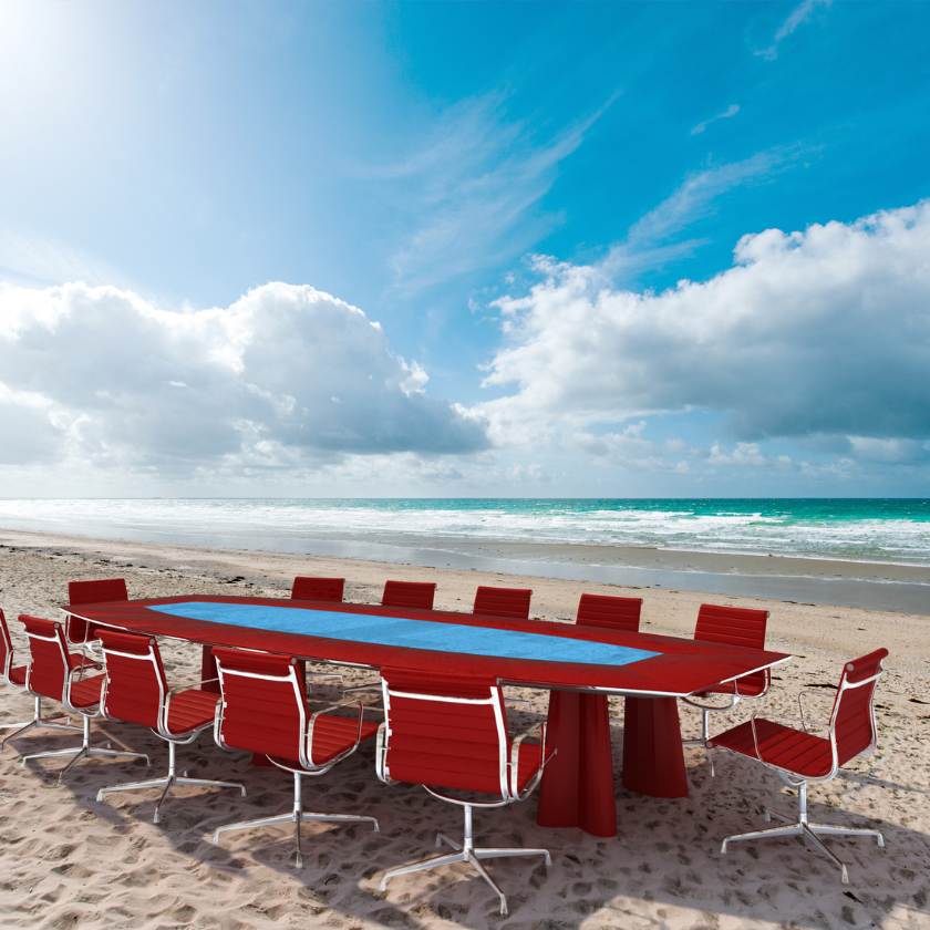 beach business meeting