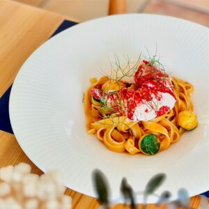 Pasta dish from Porthminster Beach Cafe